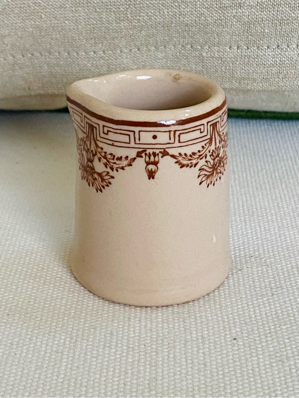 VTG Restaurant Ware Creamer Toltec Ware Bailey-Walker China Bedford OR Tan Brown